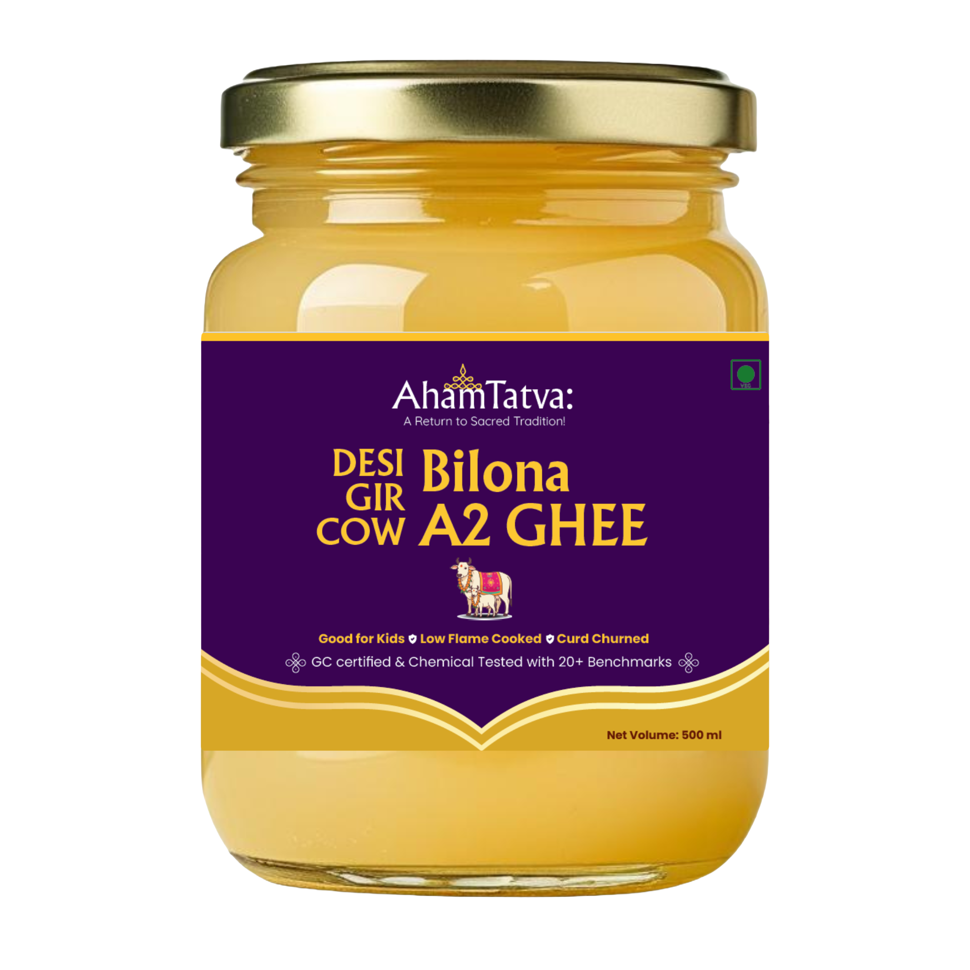Pure A2 Bilona Cow Ghee Jar